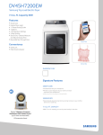 Samsung DV45H7200EW/A2 Specification Sheet