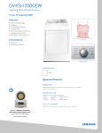 Samsung DV45H7000EW/A2 Specification Sheet