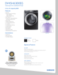 Samsung DV45H6300EG/A3 Specification Sheet