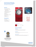 Samsung DV393GTPARA/A1 Specification Sheet