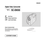 Samsung DuoCam SC-D6550 User's Manual