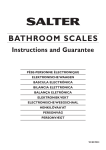 Salter Housewares 9018s User's Manual
