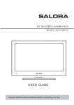 Salora LED1938DVX User's Manual