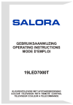 Salora 19LED7000T User's Manual