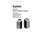Saitek Speaker System Stereo Speaker System User's Manual