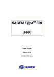 Sagem Telecommunication Modem F@ST 800 User's Manual