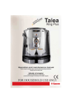 Saeco Coffee Makers Talea Ring Plus Espresso Machine TALEARINGPLUS User's Manual