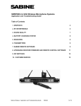 Sabine Microphone SWM7000 User's Manual