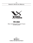 Runco VX-22D User's Manual