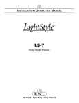 Runco LIGHTSTYLE LS-7 User's Manual