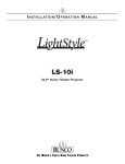 Runco LIGHTSTYLE LS-10I User's Manual