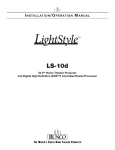 Runco LIGHTSTYLE LS-10D User's Manual
