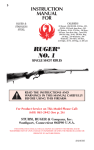 Ruger RUGER NO. 1 SINGLE SHOT RIFLES User's Manual