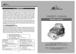 Royal Sovereign THINFLEX RSH-380 User's Manual