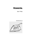 Rowenta Sew 'n' Press Steam Iron User's Manual