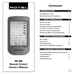 Rotel RR-990 User's Manual