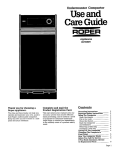 Roper KU155OV User's Manual