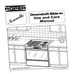Roper Downdraft Slide-In 4347928 (333240-1) User's Manual