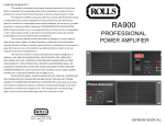 Rolls RA900 User's Manual