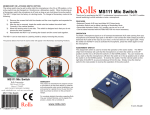 Rolls MS111 User's Manual
