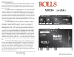 Rolls LIVEMIX MX34 User's Manual