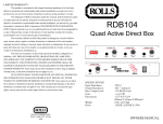 Rolls RDB104 User's Manual
