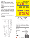 Rolls MX22s User's Manual