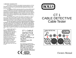 Rolls Cable Detective Cable Tester CT 1 User's Manual
