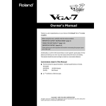 Roland V-GUITAR VGA-7 User's Manual