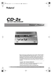 Roland Recorder CD-2e User's Manual