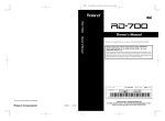 Roland RD-700 User's Manual