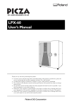 Roland PICZA LPX-60 User's Manual