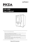 Roland PICZA LPX-1200 User's Manual