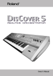 Roland PAINO DISCOVER5 User's Manual