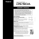 Roland DS-50A User's Manual