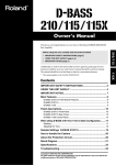 Roland 115X User's Manual