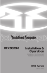Rockford Fosgate RFX9020M User's Manual