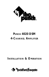 Rockford Fosgate PUNCH 4020 DSM User's Manual