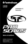 Rockford Fosgate bd1000P/bd1500P User's Manual