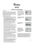 Robertshaw 9025i Owner's Manual