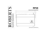 Roberts Radio RP28 User's Manual
