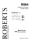 Roberts Radio R984 User's Manual