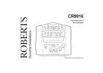 Roberts Radio CR9916 User's Manual