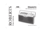 Roberts Radio ClassicLite User's Manual