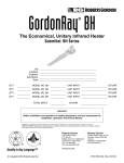 Roberts Gorden Gordonray BH Series User's Manual