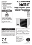 Roberts Gorden Compact Tubular Unit Heaters CTCU 11 User's Manual
