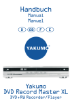 Ritek Yakumo DVD Record MasterXL DVD+RW Recorder/Player User's Manual