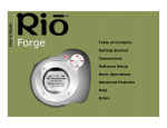 Rio Audio Forge User's Manual