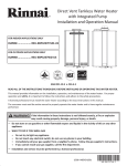Rinnai RUR98e (REU-KBP3237WD-US) Operation and Installation Manual