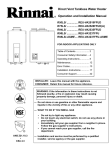 Rinnai REU-VA3237FFU User's Manual